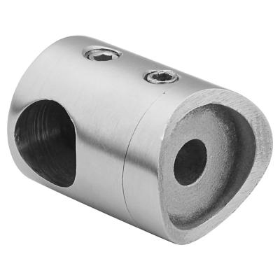 China Factory Price Modern Satin Round Stainless Steel Fittings Stainless Steel Support Bar Railing Square Pipe Connector for sale