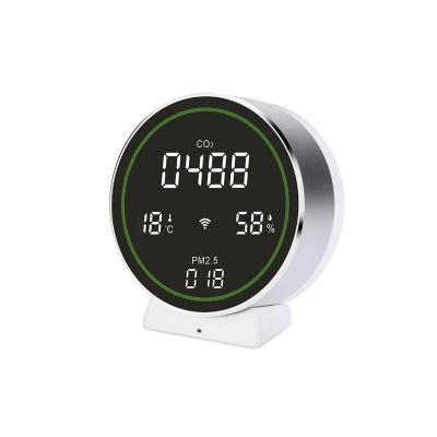 China Premium High End Total Multifunction Co2 Pm2.5 Smart Air Detector Monitor With Ring Light 98*47*108mm for sale