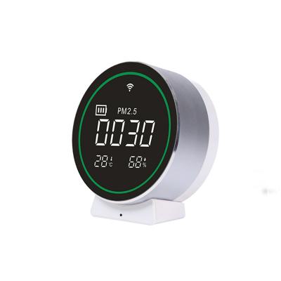 China Tuya WiFi Connect Pm2.5 Sensor Meter Air Quality Detector Pm2.5 Detector 110*98*48mm for sale