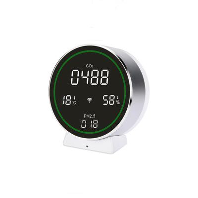 China Wifi WIFI Connect Tuya App Air Quality Monitor CO2 PM2.5 Gas Meter to Temp Buzz Gas Analyzers for sale