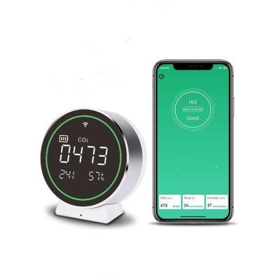 China Wi-Fi LoRa Connection Tuya Smart APP NDIR Portable CO2 Sensor Air Quality Detector CO2 Meter 108*98*47mm for sale