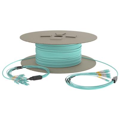 China LSZH avivan hacia fuera el cable de fribra óptica OM3 pre terminaron el cable de fribra óptica en venta