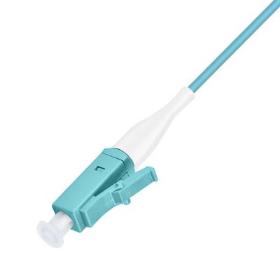 China Pigtail Multimode OM3 LC Adaptor Fiber Pigtail Aqua for sale