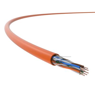 China Massen-Ethernet-Kabel UTP CAT5E 24AWG weil Orange PVC-Jacken-100MHZ zu verkaufen