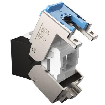 China El oro trapezoidal de la pulgada del zócalo 50u de UTP CAT6A Jack Toolless RJ45 plateó en venta