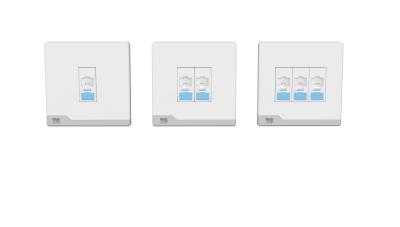 China IEC 11801 Network Faceplate 86x86 1/2 Port Angled Faceplate à venda