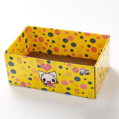 China Stocked Corrugated Cardboard Scratch Board Cat Scratcher Toy Boxes for sale