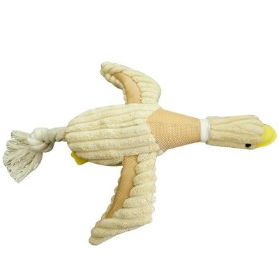 China Factory direct viable wholesale vocal plush goose dog toy wild pet products for sale