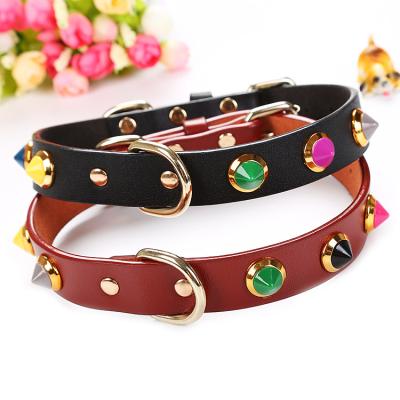 China Sustainable Latest Design Top Quality Luxury Fashion Dog Training Collar PU Leather for sale