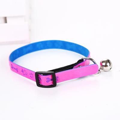 China Viable Wholesale Safety PVC Pet Cat Paw Novelty Collar With Colorful Bell Breakaway for sale