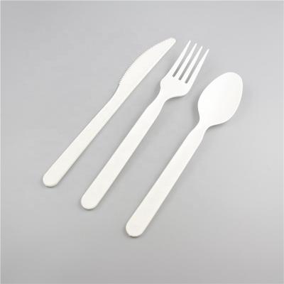 China Kids Cutlery Bulk Disposable Biodegradable Eco-Friendly Plastic Knife Spoon Fork PLA Set for sale