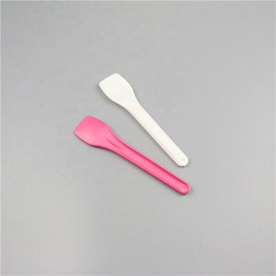 China Sustainable Colored Compostable Disposable Plastic PLA Ice Cream Spoon for sale