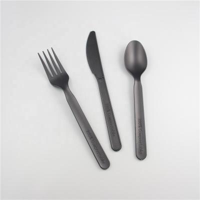 China Disposable 100% Compostable Compostable Plastic PLA Cutlery Set for sale