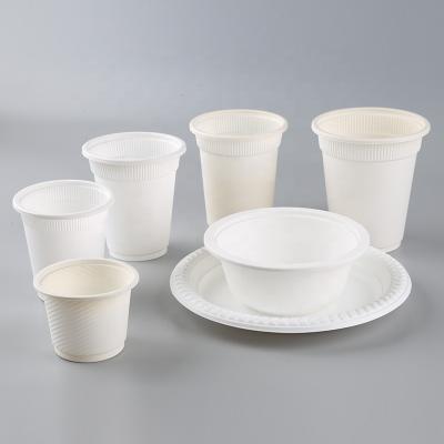 China Eco Driendly Party Disposable Plastic Disposable Dish Cup Biodegradable Dishes And Cups for sale