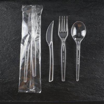 China China Wholesale Eco - Friendly 3 In 1 Deluxe In - Flight Plastic Disposable PS Cutlery Set Pouch for sale