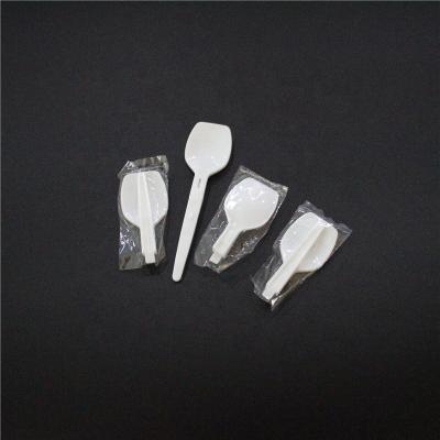 China Disposable Custom Plastic Foldable Small Yogurt Spoon Disposable Folding Spoon for sale