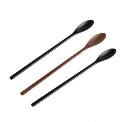 China Plastic Tasting Stirrer Free Sample Mini Disposable Plastic Coffee Spoon for sale