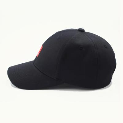 China COMMON Custom Unisex Black Cotton Embroidery Strapback Sports Flat Baseball Cap Caps Hat Caps Hat for sale