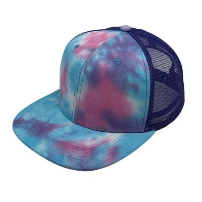 China Custom Factory JOINT Fashion 6 Panel Link Flat Bill Bill Snapback Trucker Cap Dye Covers Hats With Mesh No Logo for sale