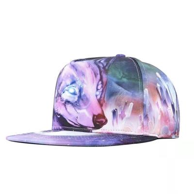 China COMMON Bill Full Printing 5Panel Snapback Fashion Hip Hop Premium Flat Cap Custom Adjustable for sale