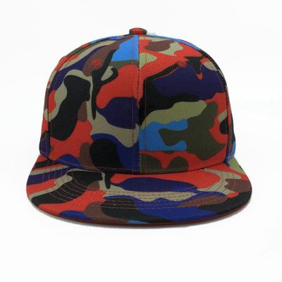 China Custom Hip Hop Fashion Flat Brim Snap Back Structured Embroidered Hip Hop Camouflage Snapback 6Panel Hat Cap Blast for sale