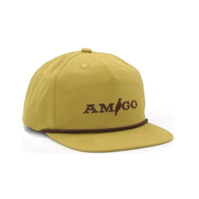 China JOINT Custom Embroidery Fashionable Men's Vintage 5Panel Snapback Corduroy Hats With Rope Wholesale for sale