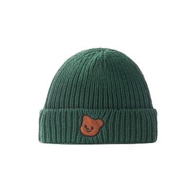 China Casual women's men's hat unisex warm winter knit fashion hip-hop beanie hat green hat for sale