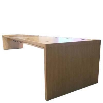 China Multifunctional Manufacture Quality China Store Wooden Fixtures Show Tables For Boutique Fashion 6 Meters Long Display Table for sale