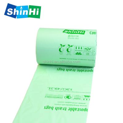 China 100% Organic Garbage Wholesale Corn Starch Degradable Plastic Garbage Bag For Garbage for sale