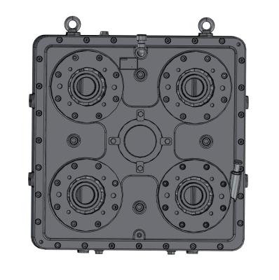 China 1200HP Pump Drive One Input Four Outputs 890kW Transfer Case for sale