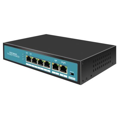 China Cheapest POE Sailsky 4 Ports 100Mbps 4 Ports 48V Unmanaged PoE Switch for sale