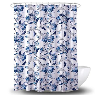 China Durable Custom Water Repellent Printing Bathroom Shower Curtain Machine Washable Shower Curtains for sale