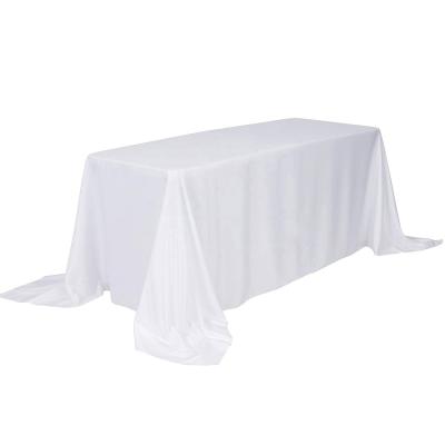 China Oilproof Competitive Price Good Return White Customize Size Tablecloths Party Table Cover for sale