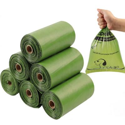 China Hot Sale Eco-Friendly Disposable Biodegradable Pet Waste Poop Cleaning Bag Sustainable Green PPE for sale