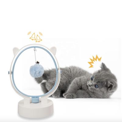 China 2022 Amazon Sustainable Hot Sales New Eco-Friendly Smart Interactive Motorized Kinetic Swing Cat Toy for sale