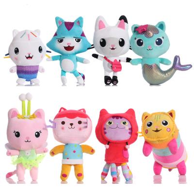 China New Cat Mermaid Plushie Dolls Kids Cartoon Mermaid Plush Toys Gabby Dollhouse Plush Toys Mercat Cotton Birthday Gifts for sale