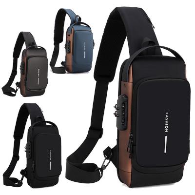 China 2023 New Fashion Water Proof Waterproof Chest Bag USB Men Cross - Body Sling Bag Men Cross - Body Bag For Men for sale