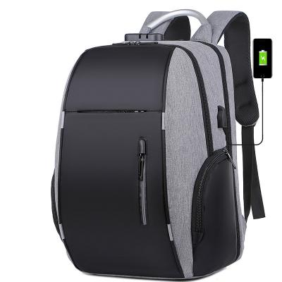 China With 2023 New Fashion USB Shoulder Charge Reflective Brand Anti Lock Back Bag Computer Strap Theft Backpack for sale