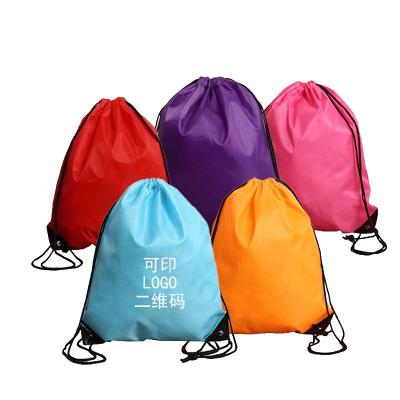 China Waterproof Custom Personalized Polyester Nylon Drawstring Backpack Storage Bag With Manufacturer Price For Kids Sports for sale