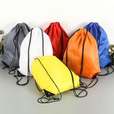 China Custom wholesale logo gym sports polyester drawstring bag waterproof environmental protection basketball backpack for sale