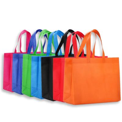 China Large Capacity Handled Grocey Foldable Nonwoven Fabric Bag Custom Non Woven Black Shopping Bag for sale