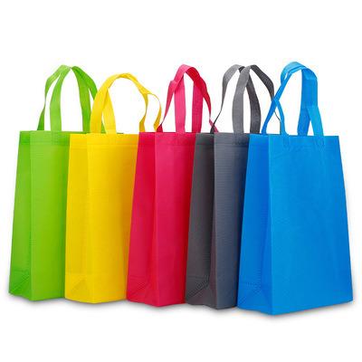 China Wholesale Custom Printed Environmental Advertising Logo Custom Nonwoven Handled Color Nonwoven Bag Tote Bag Shopping Bag for sale