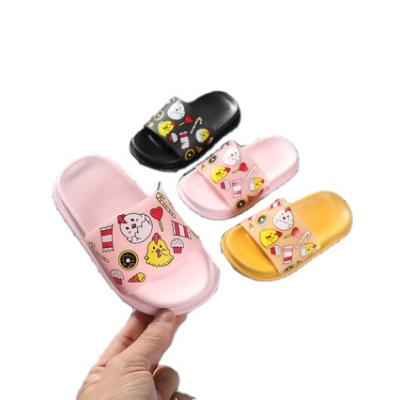 China Summer Girls Cartoon Printed Parent-child Anti-skid Slippers Kids Slippers Indoor Middle Baby Cute Princess Small Large Indoor for sale