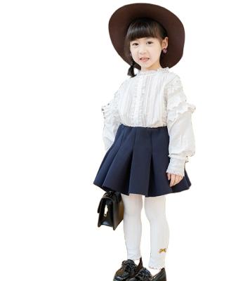 China QUICK DRY Kids Gaiters Girls Spring And Autumn Bowknot Girls Pantyhose White Cropped Pants Girls Thin Outer Wear Pants for sale