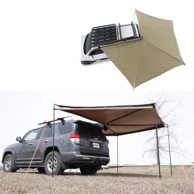 China Outdoor Camping Hiking AIMOYU Goods Moving Top Tent Car Hot Roof Fox Wing Batwing Tent 270 Degree Sunshade Car Side Tent for sale