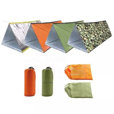 China AIMOYU Customized Extended Type Life Tent Emergency Survival Shelter 2 Person Emergency Tent For Outdoor Camping for sale