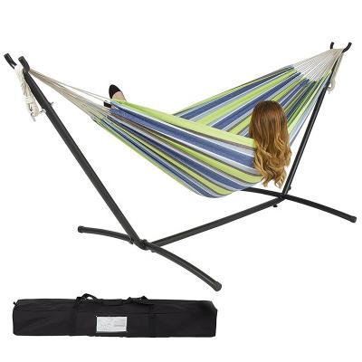 China AIMOYU Adult Double Hammock With Space Saving Steel Stand Portable Hammock Stand Bracket for sale