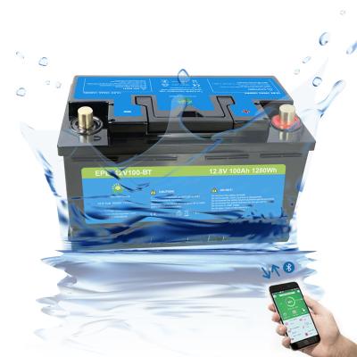 China Toys Famous China 12v 100ah Low Temperature Solar Marine Lifepo 4 Battery Lithium Battery With APP Control for sale