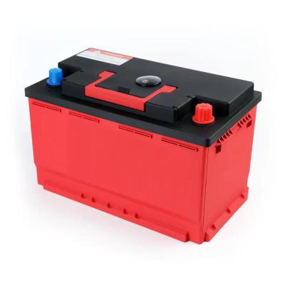 China Hot sale 12v 62ah 72ah 82ah 100ah lipo battery 12v starting a123 lifepo4 battery cell jump start battery 352*174*190mm for sale