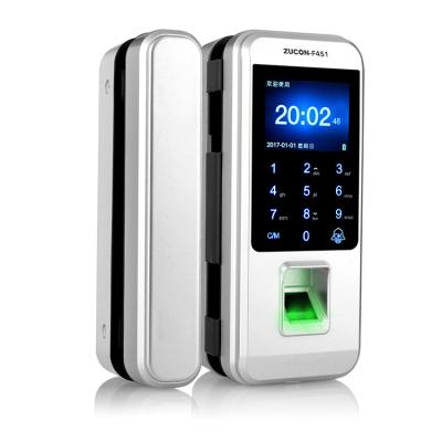 China ABS Office Business Glass Door Fingerprint Lock 125khz RFID Glass Card With Time Attendance for sale